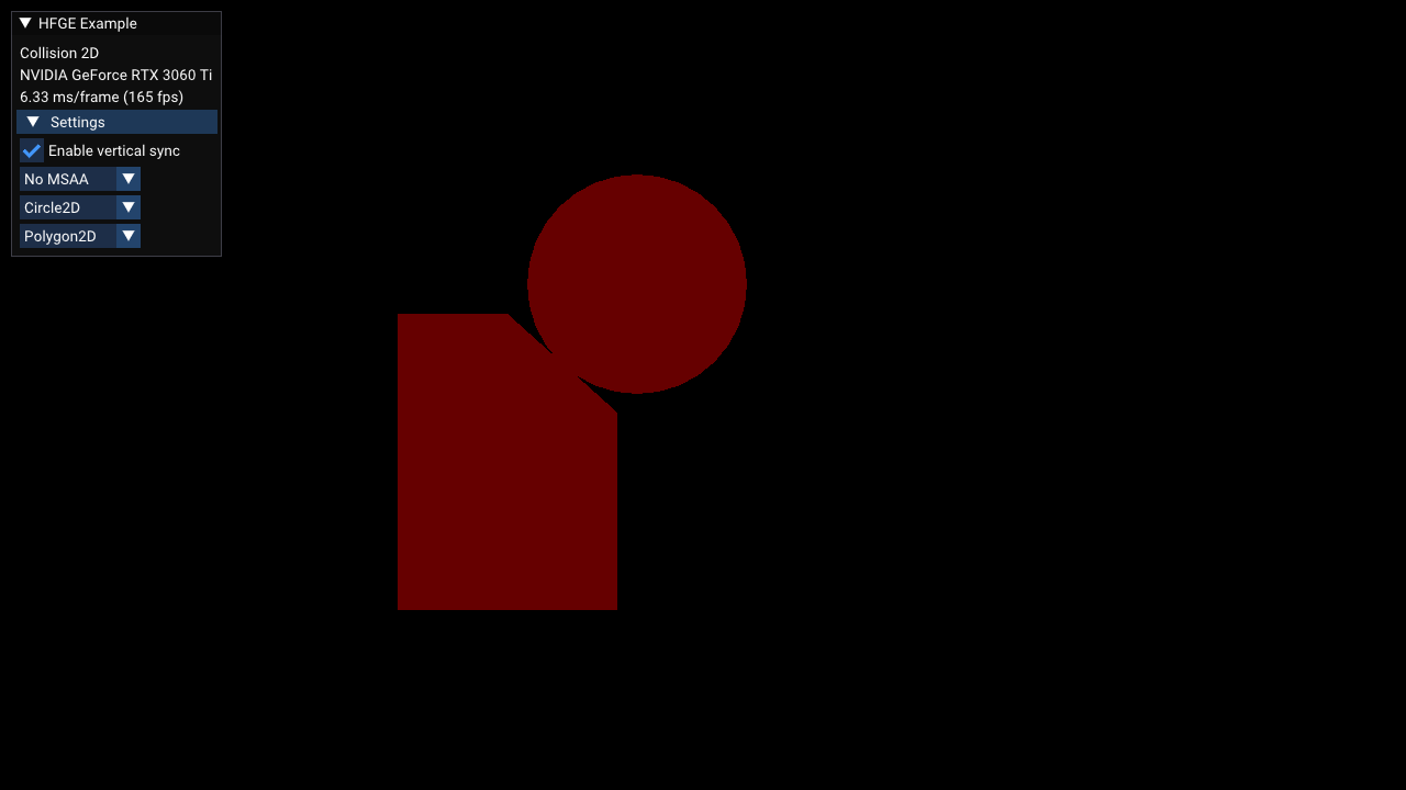 HFGE Example: Collision 2D